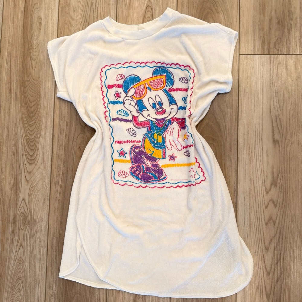 Vintage Mickey Mouse Beach Towel Cover Up